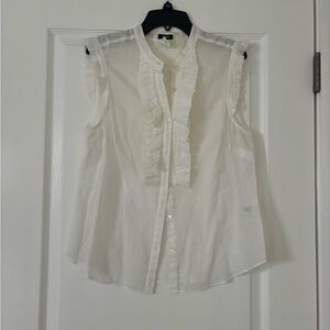 j. crew women’s ruffled sleeveless top